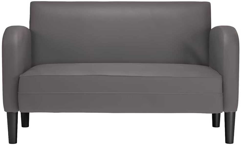 Loveseat sofa, pilka, 110cm, dirbtinė oda