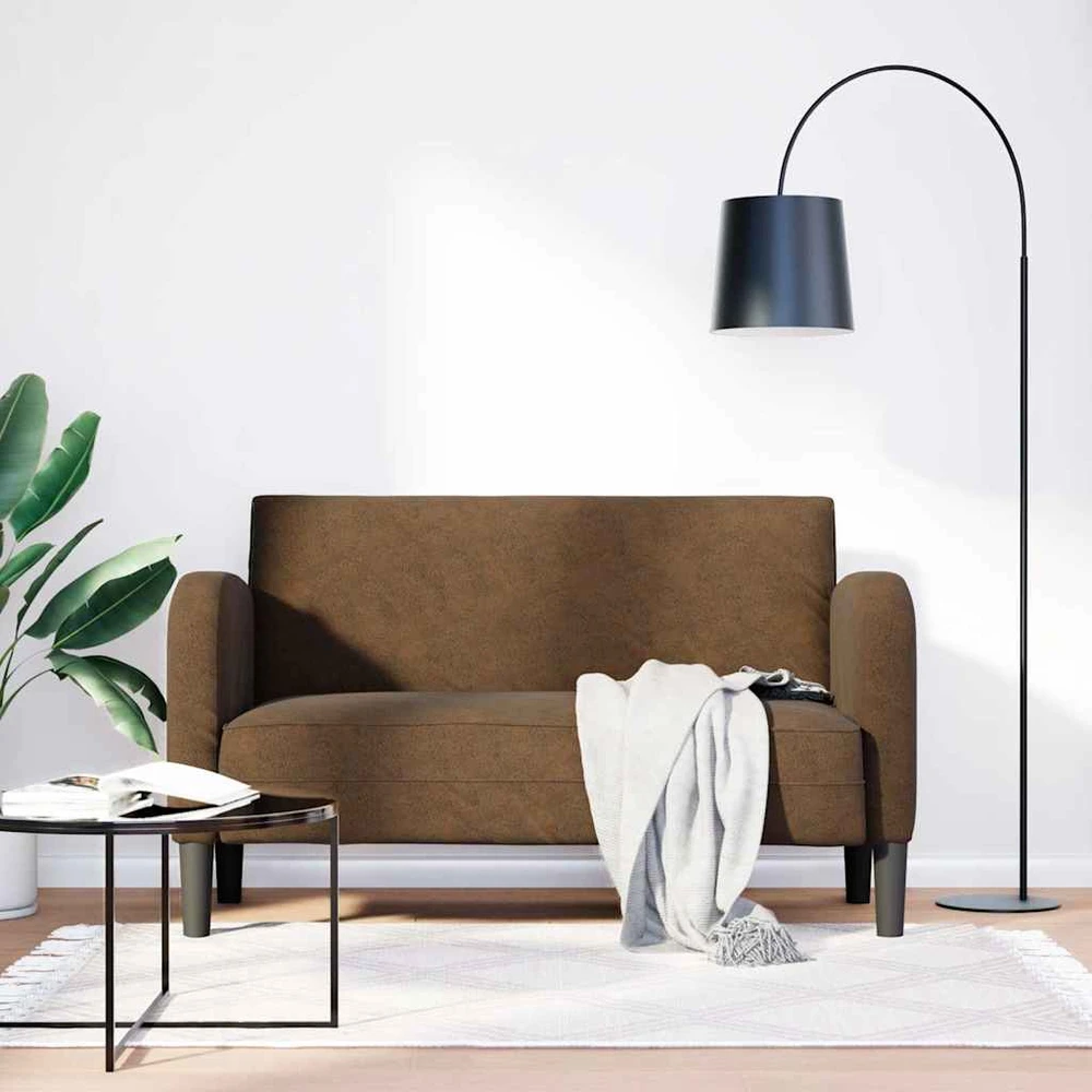 Loveseat sofa, ruda, 110cm, dirbtinė oda