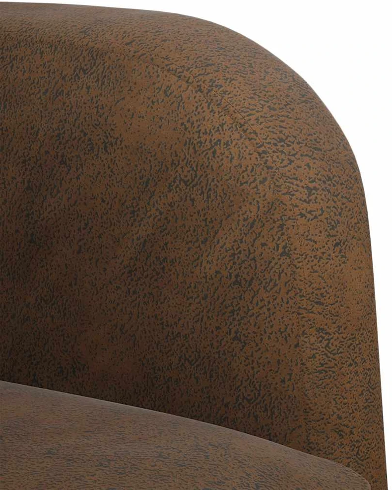 Loveseat sofa, ruda, 110cm, dirbtinė oda