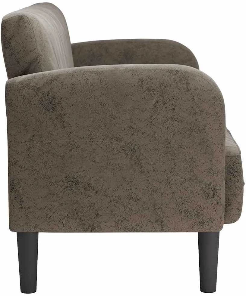Loveseat sofa, tamsiai pilka, 110cm, dirbtinė oda