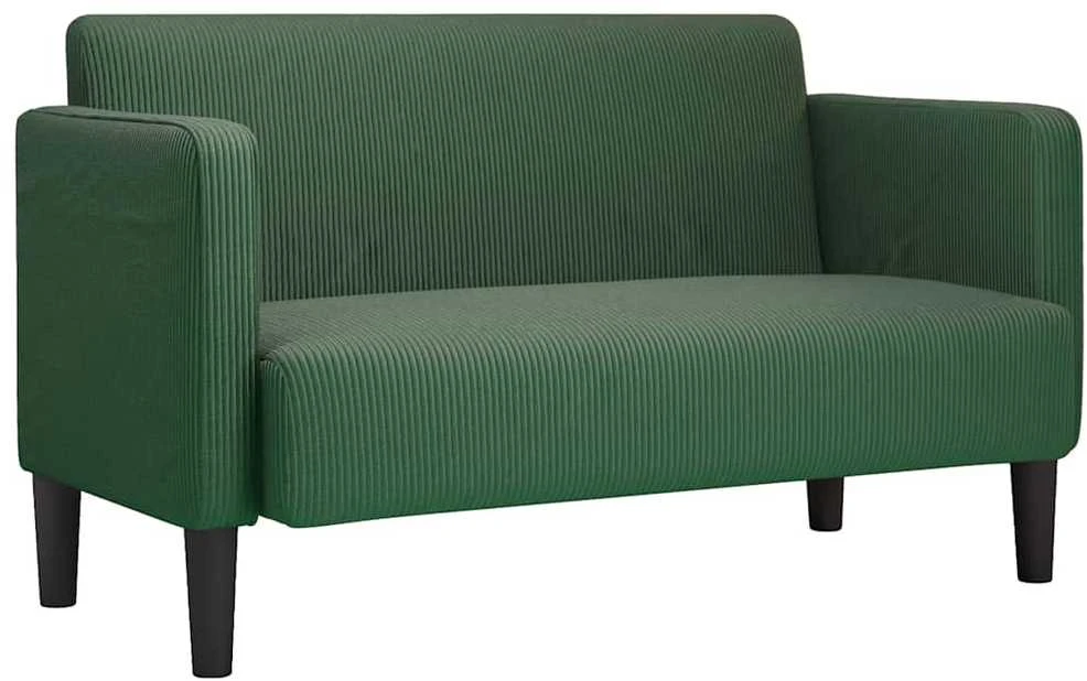 Loveseat sofa, tamsiai žalia, 109cm, velvetinis audinys