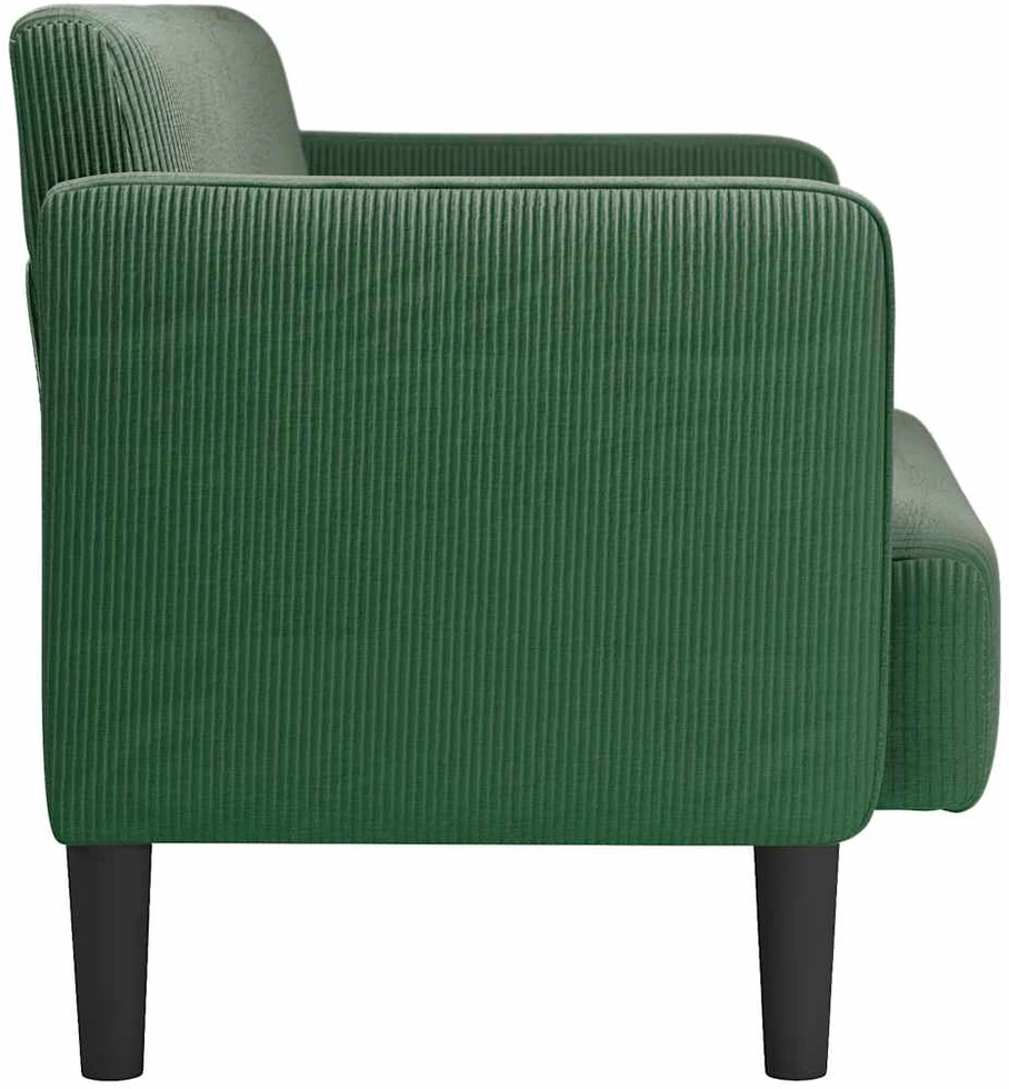 Loveseat sofa, tamsiai žalia, 109cm, velvetinis audinys