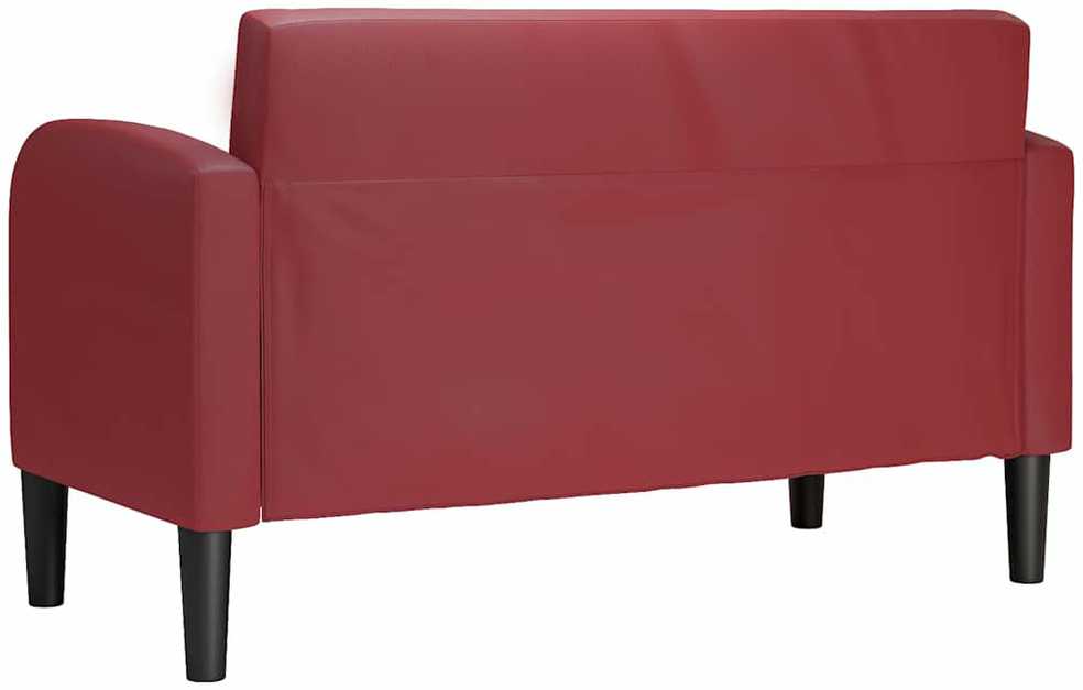 Loveseat sofa, vyno raudona, 110cm, dirbtinė oda