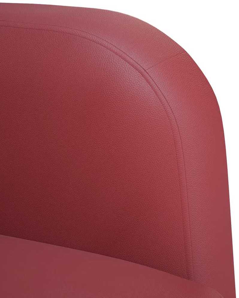 Loveseat sofa, vyno raudona, 110cm, dirbtinė oda