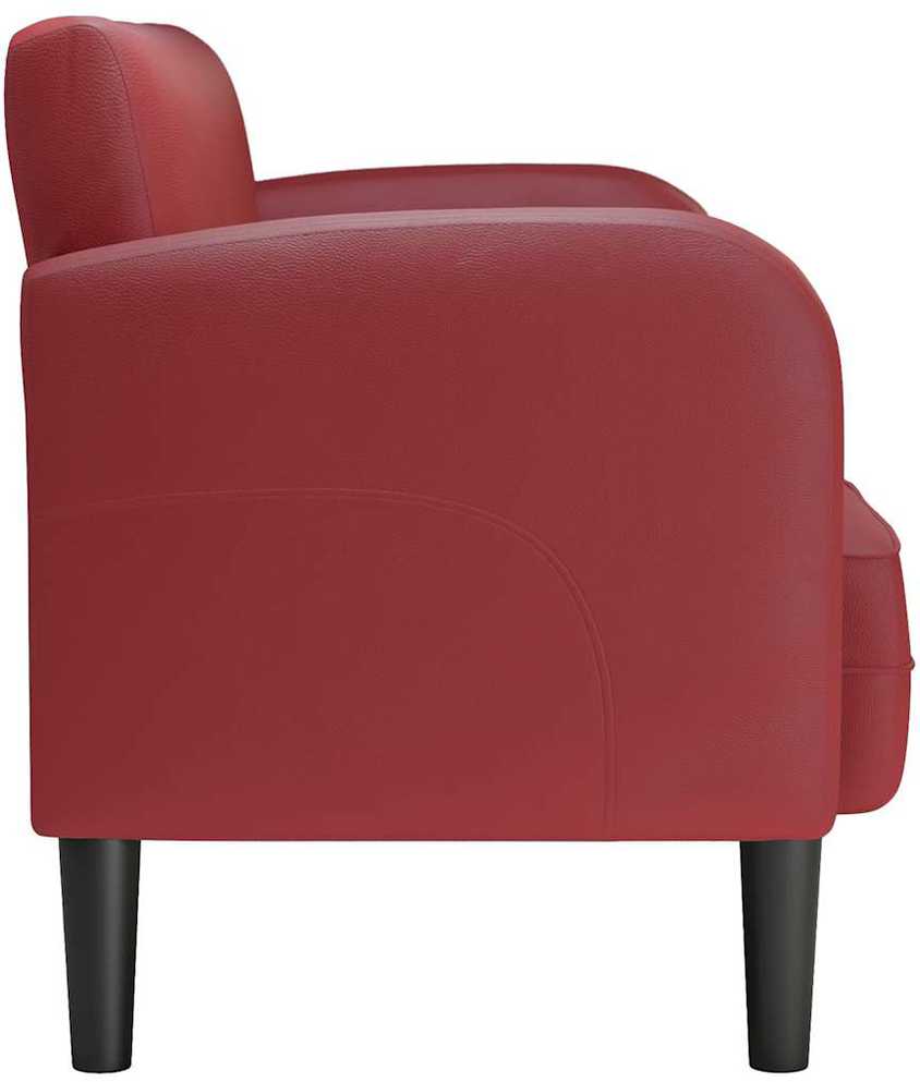 Loveseat sofa, vyno raudona, 110cm, dirbtinė oda
