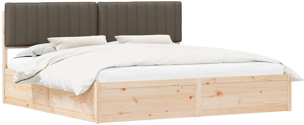 Lovo rėmas su apmuštu galvūgaliu Taupe 200 x 200 cm