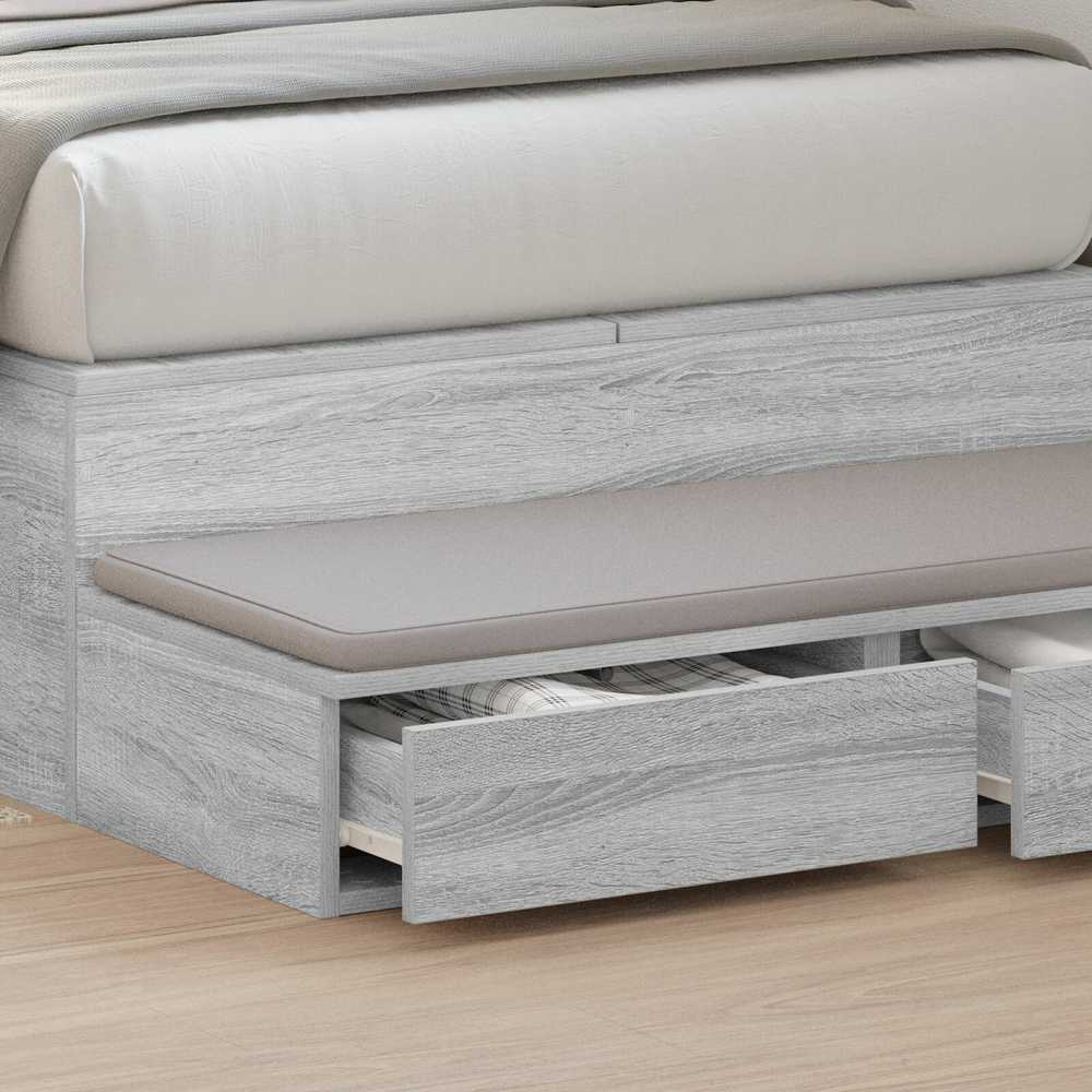 Lovos stalčiai Pilkas Sonoma 90 x 36,5 x 16,5 cm