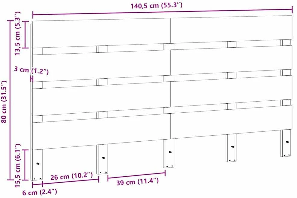 Galvūgalis Ruda 140,5 x 3 x 80 cm Kietos pušies mediena