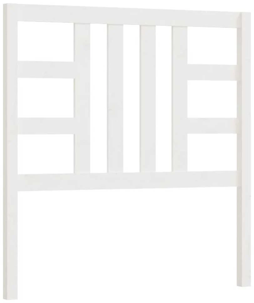 Lovos galvūgalis, baltas, 106x4x100cm, pušies medienos masyvas