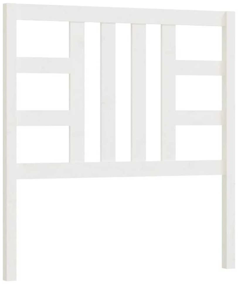 Lovos galvūgalis, baltas, 106x4x100cm, pušies medienos masyvas