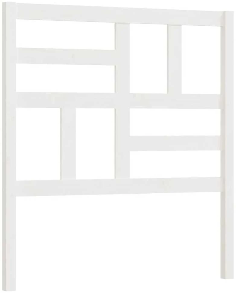 Lovos galvūgalis, baltas, 106x4x104cm, pušies medienos masyvas