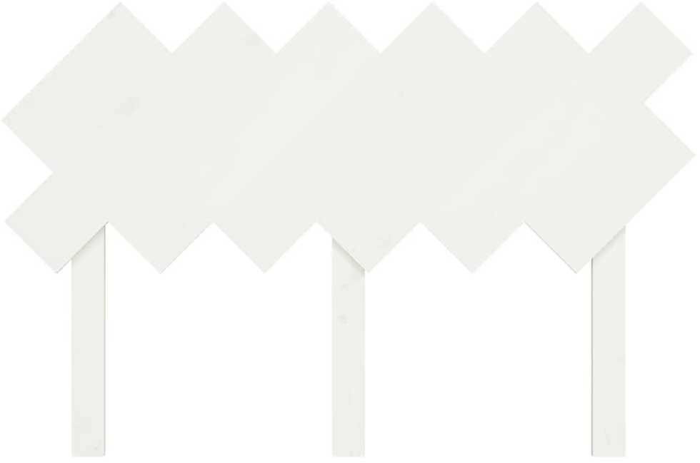 Lovos galvūgalis, baltas, 122,5x3x80,5cm, pušies masyvas
