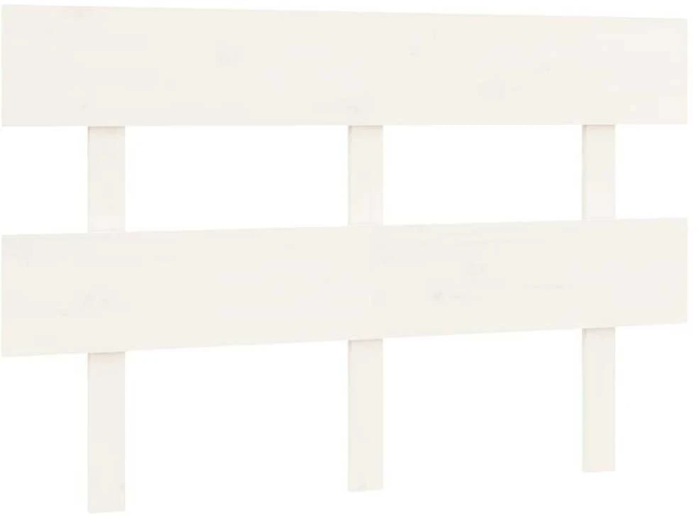 Lovos galvūgalis, baltas, 124x3x81cm, pušies medienos masyvas