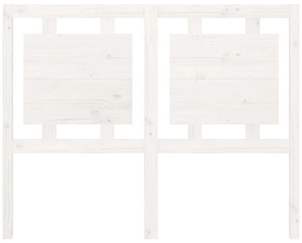 Lovos galvūgalis, baltas, 125,5x4x100cm, pušies masyvas