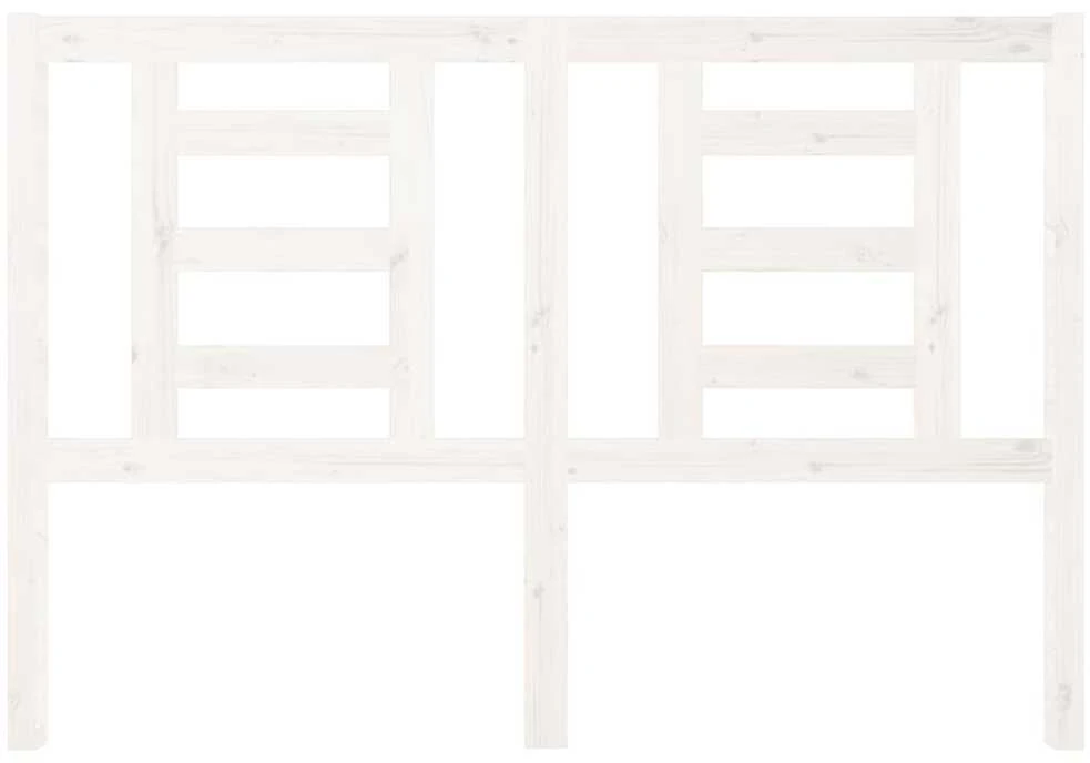 Lovos galvūgalis, baltas, 126x4x100cm, pušies medienos masyvas