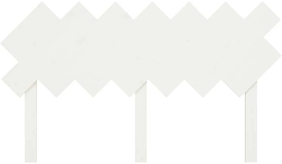 Lovos galvūgalis, baltas, 141x3x80,5cm, pušies medienos masyvas