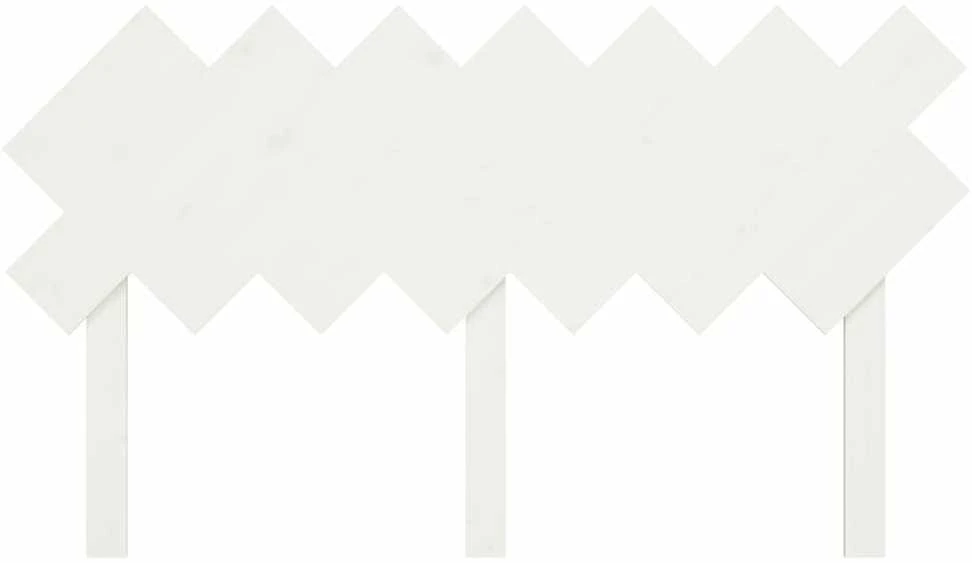 Lovos galvūgalis, baltas, 141x3x80,5cm, pušies medienos masyvas