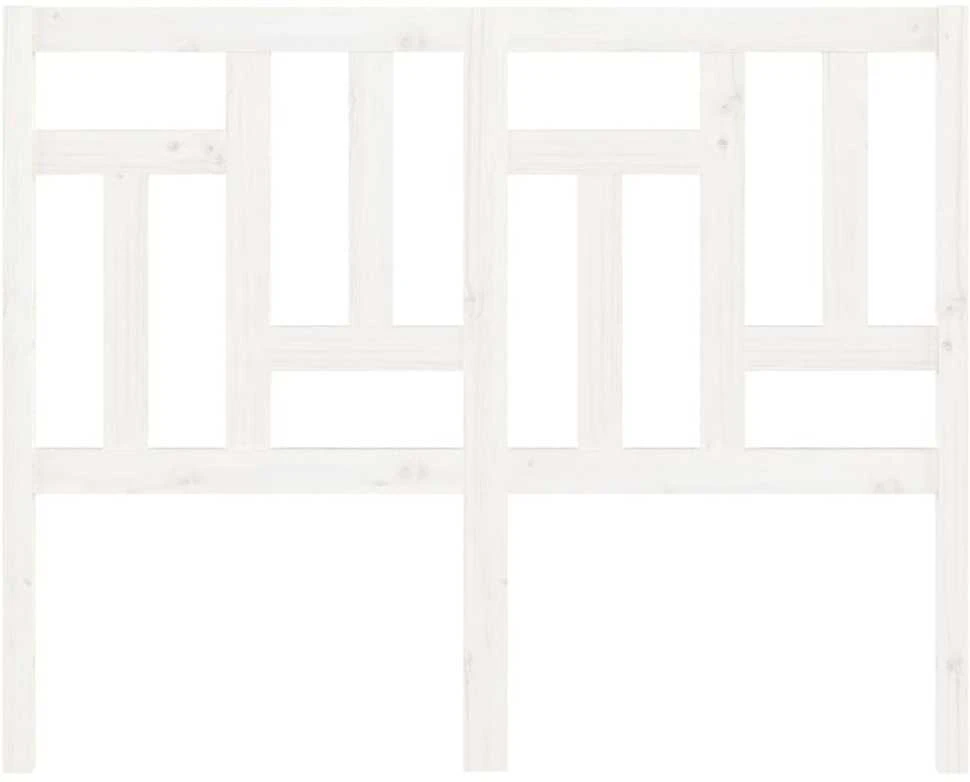 Lovos galvūgalis, baltas, 145,5x4x100cm, pušies masyvas