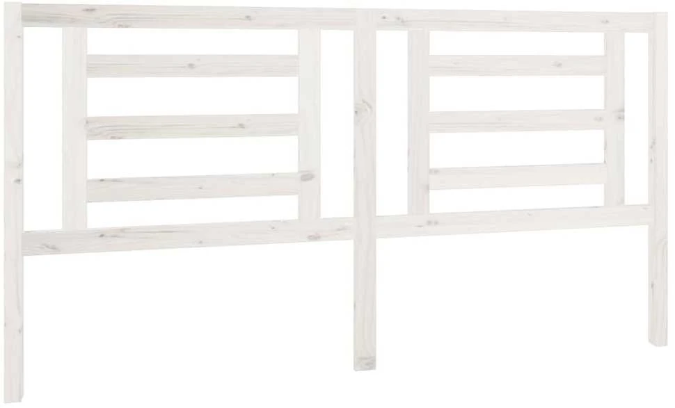 Lovos galvūgalis, baltas, 186x4x100cm, pušies medienos masyvas