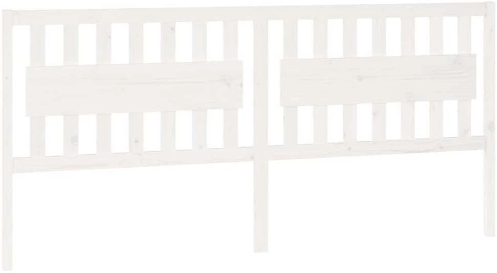 Lovos galvūgalis, baltas, 205,5x4x100cm, pušies masyvas