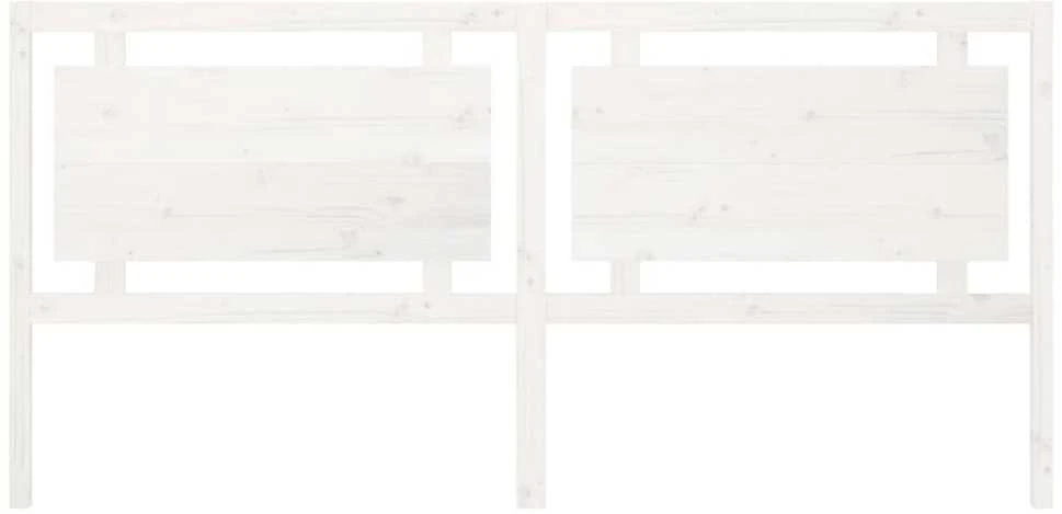 Lovos galvūgalis, baltas, 205,5x4x100cm, pušies masyvas