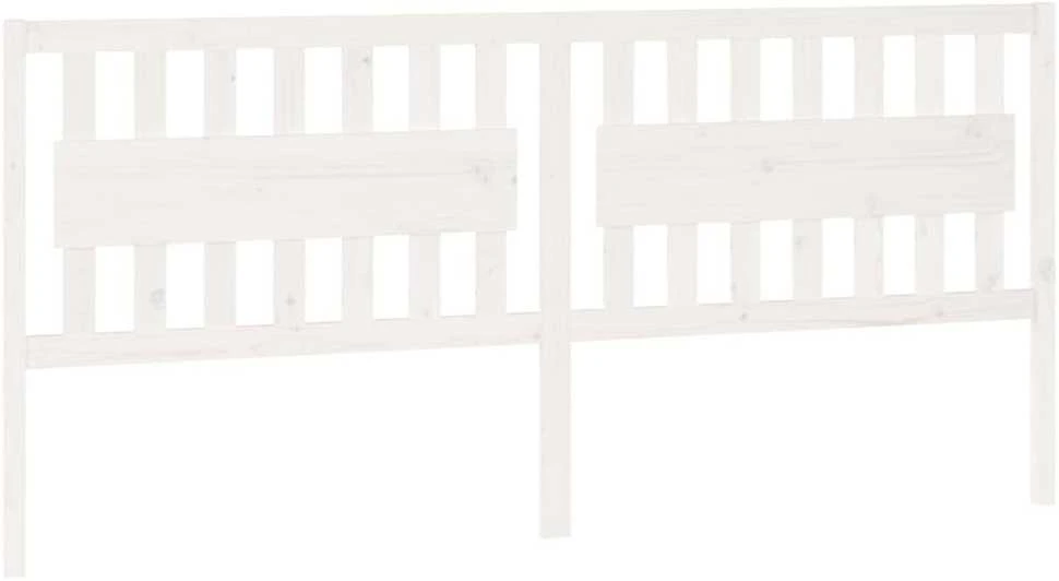 Lovos galvūgalis, baltas, 205,5x4x100cm, pušies masyvas