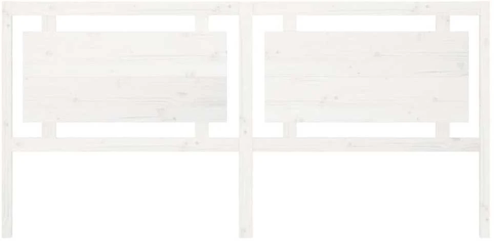 Lovos galvūgalis, baltas, 205,5x4x100cm, pušies masyvas