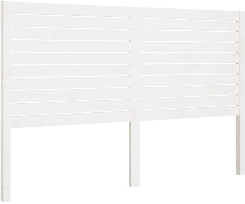 Lovos galvūgalis, baltas, 206x4x100cm, pušies medienos masyvas