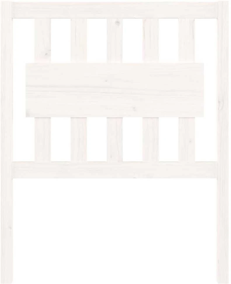 Lovos galvūgalis, baltas, 80,5x4x100cm, pušies medienos masyvas