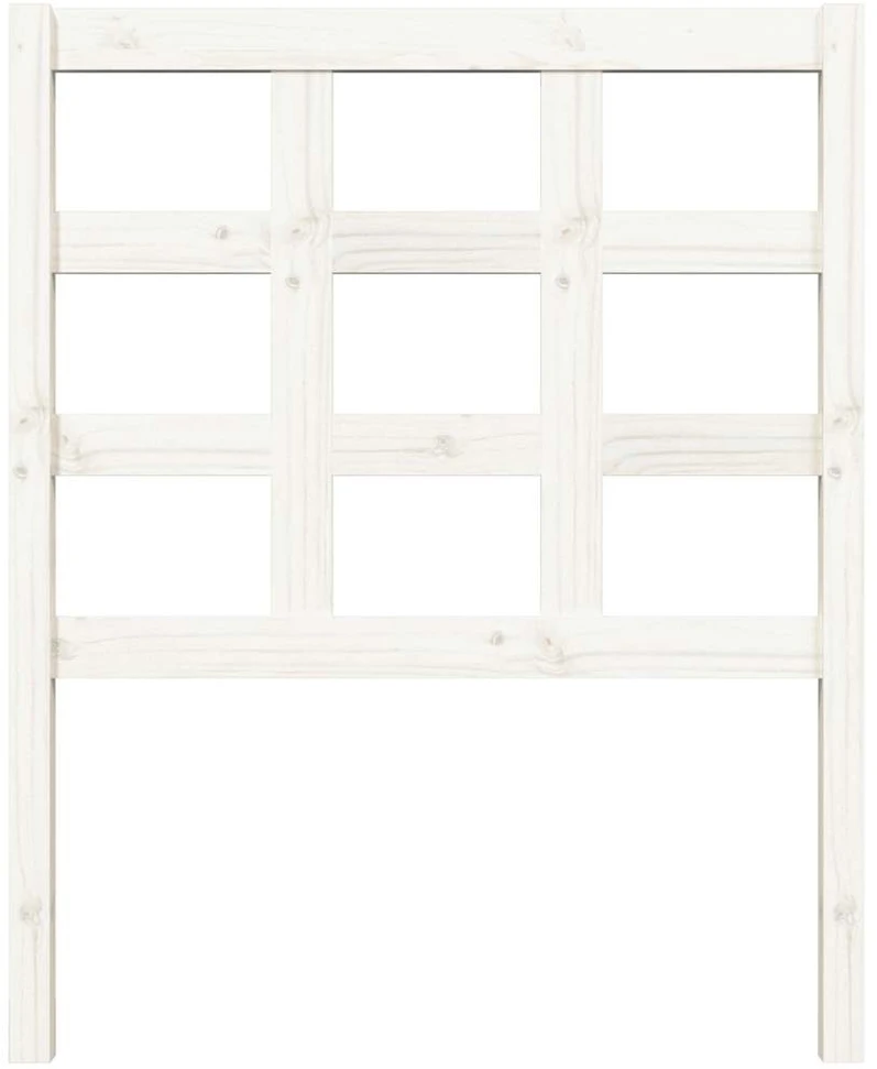 Lovos galvūgalis, baltas, 80,5x4x100cm, pušies medienos masyvas