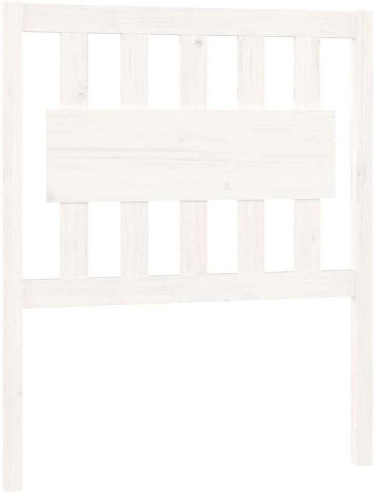 Lovos galvūgalis, baltas, 80,5x4x100cm, pušies medienos masyvas