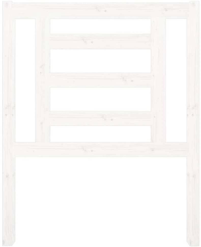 Lovos galvūgalis, baltas, 81x4x100cm, pušies medienos masyvas