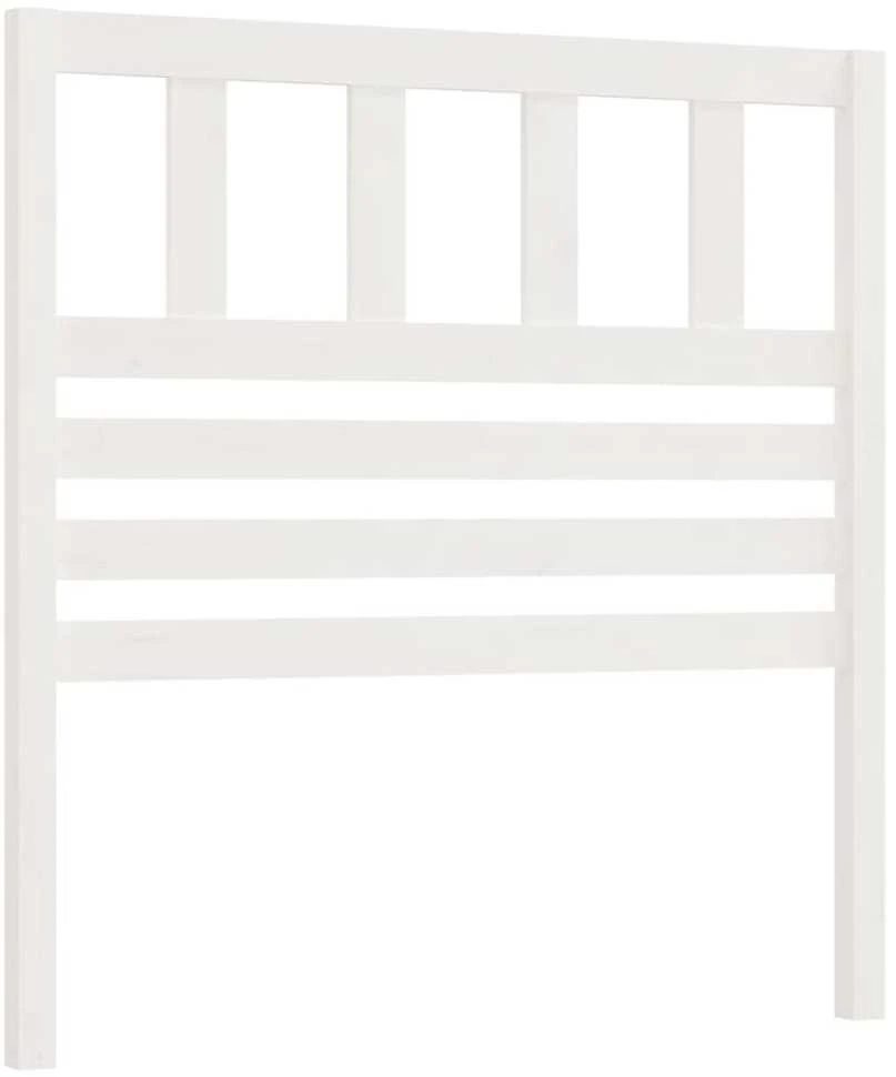 Lovos galvūgalis, baltas, 81x4x100cm, pušies medienos masyvas