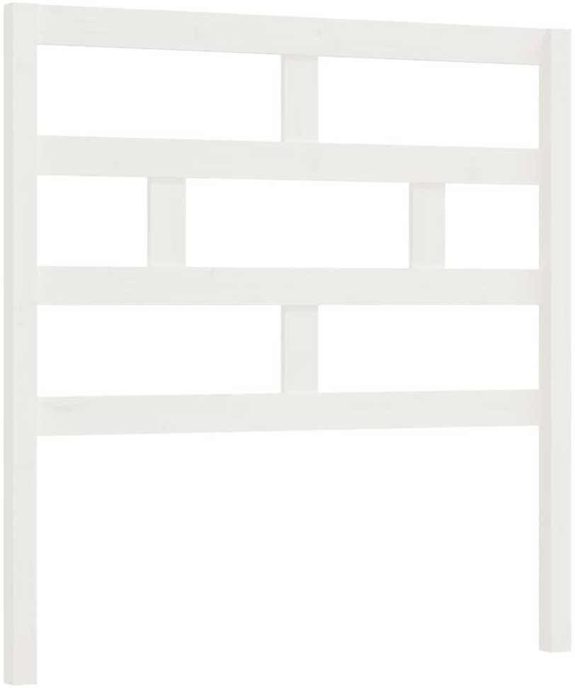 Lovos galvūgalis, baltas, 81x4x100cm, pušies medienos masyvas