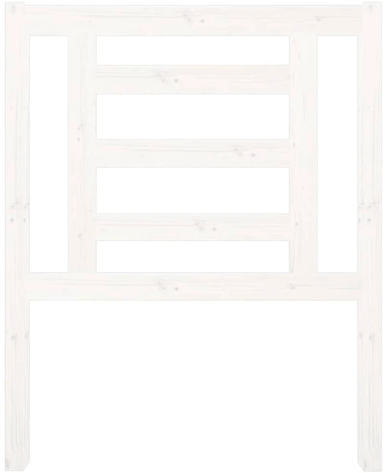 Lovos galvūgalis, baltas, 81x4x100cm, pušies medienos masyvas