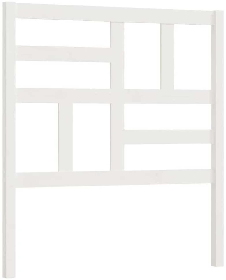 Lovos galvūgalis, baltas, 81x4x104cm, pušies medienos masyvas