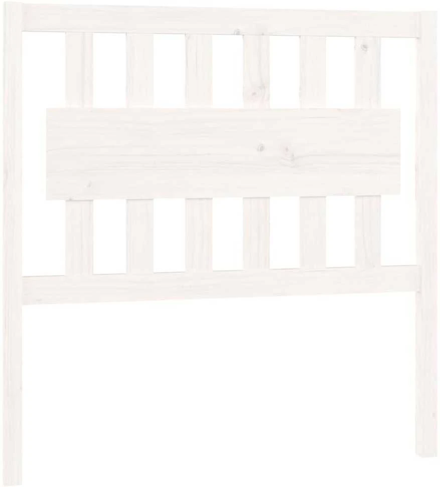 Lovos galvūgalis, baltas, 95,5x4x100cm, pušies medienos masyvas