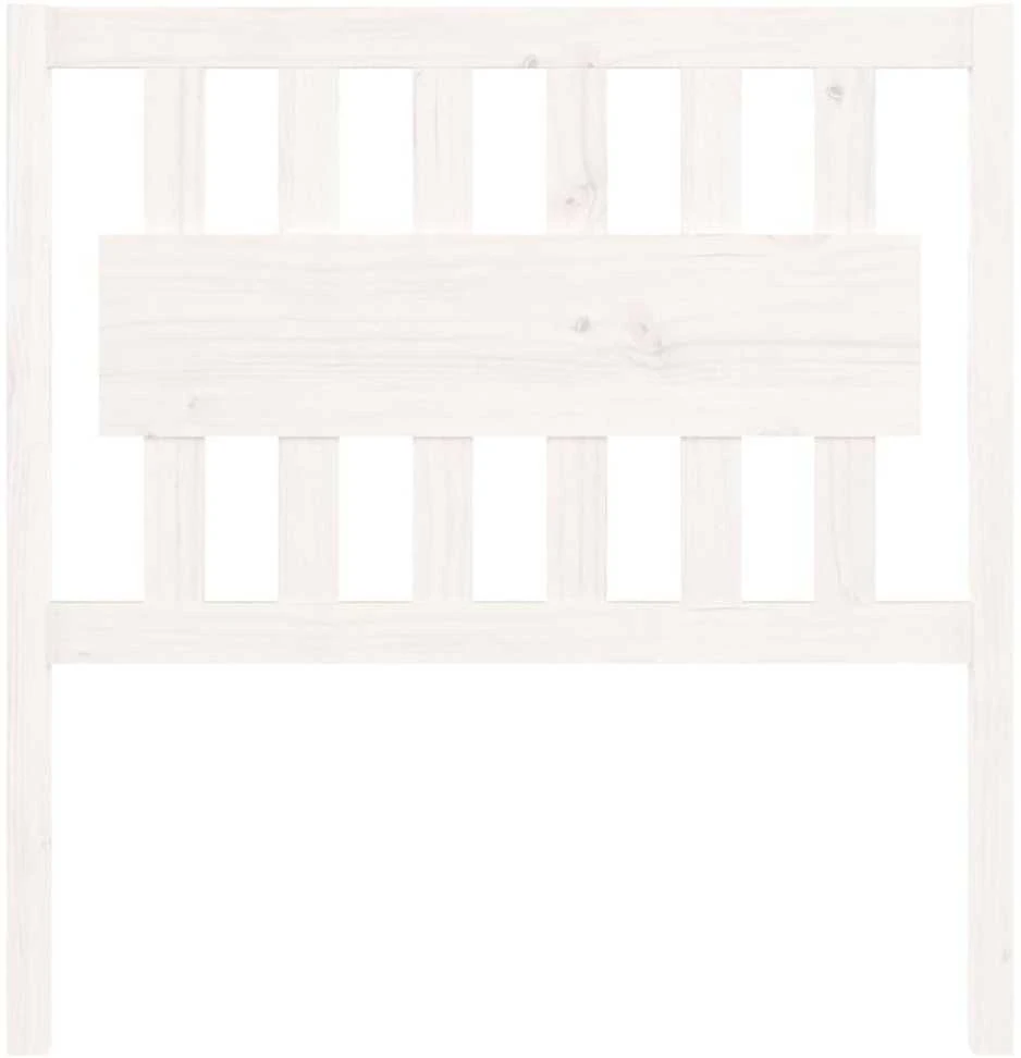 Lovos galvūgalis, baltas, 95,5x4x100cm, pušies medienos masyvas