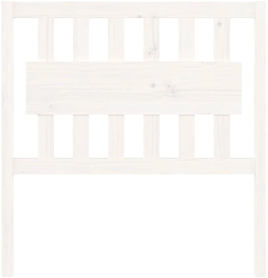 Lovos galvūgalis, baltas, 95,5x4x100cm, pušies medienos masyvas