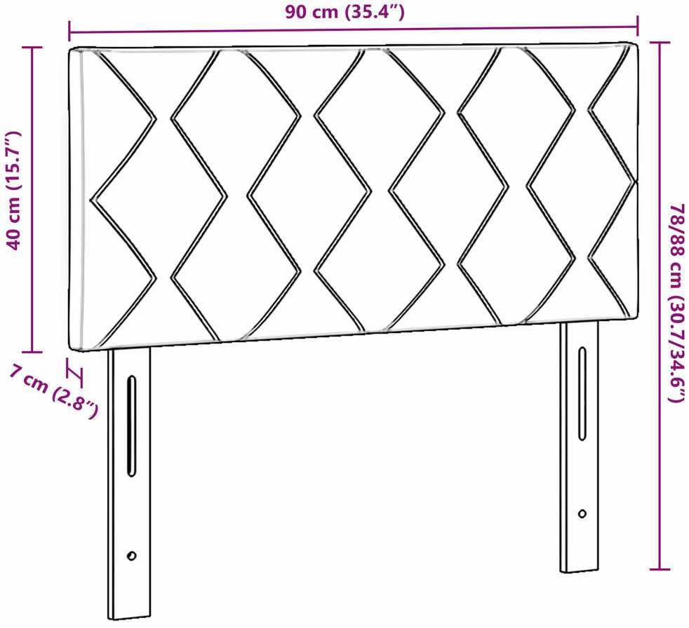 Galvūgalis Rožinė 90 cm Aksomas