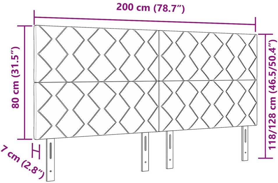 Galvūgalis Tamsiai pilka 200 cm Aksomas