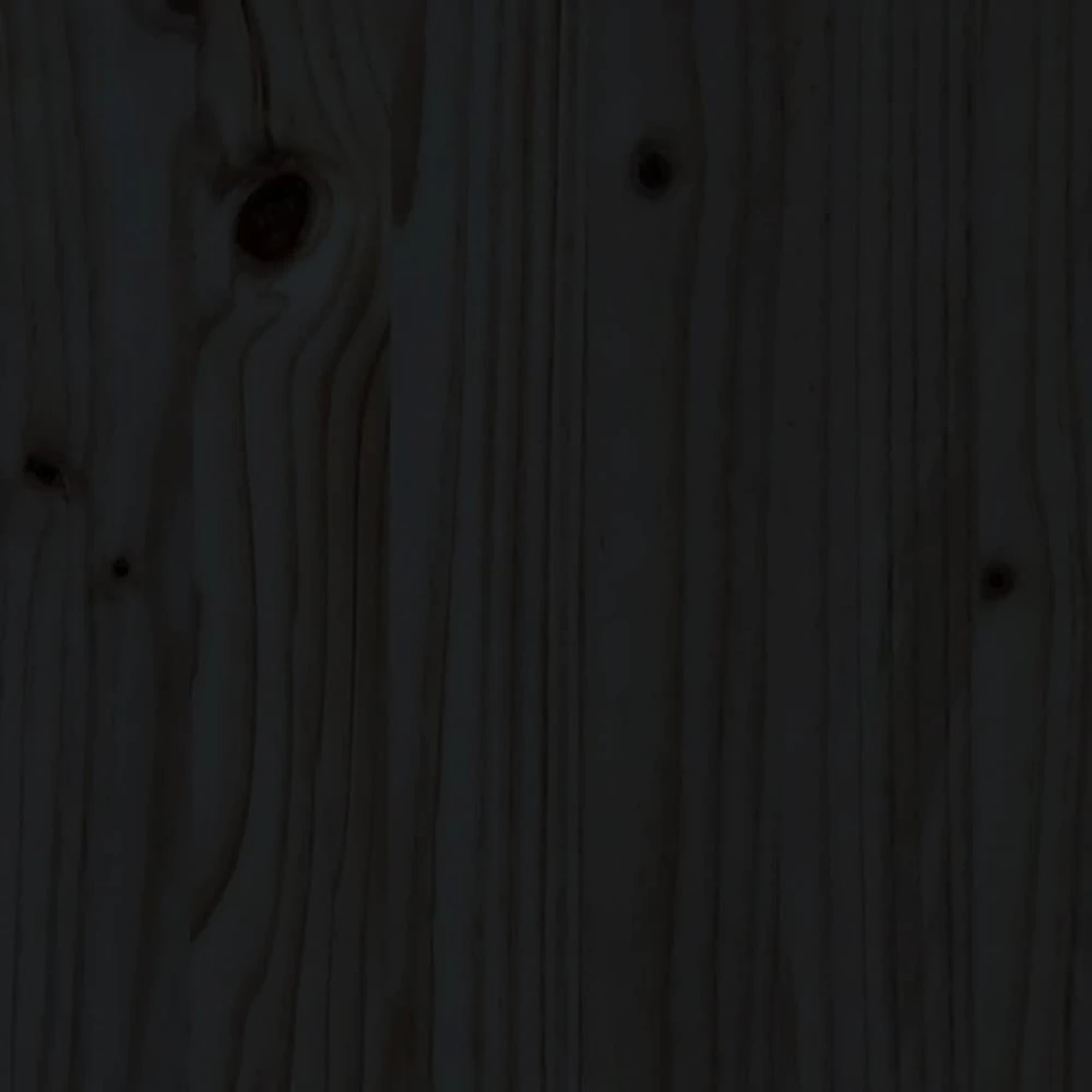 Lovos galvūgalis, juodas, 206x4x100cm, pušies medienos masyvas