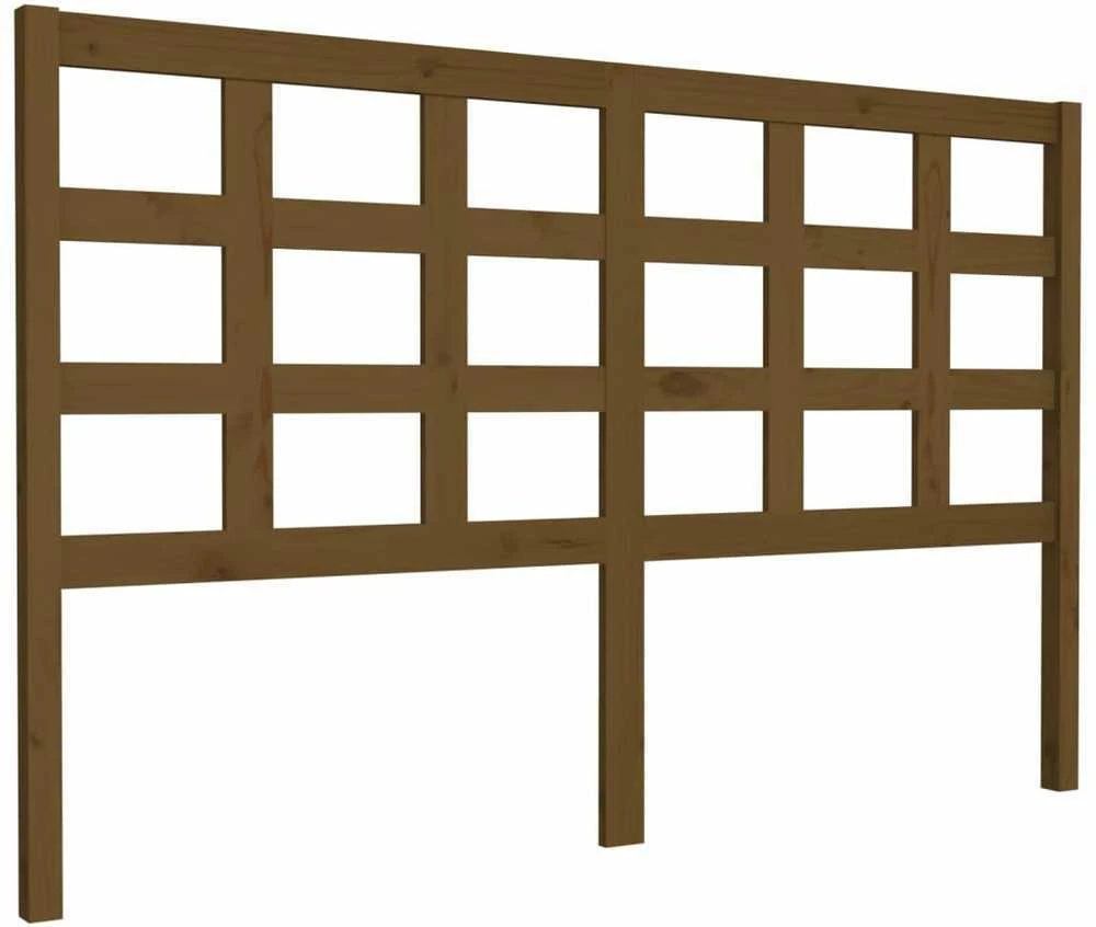 Lovos galvūgalis, medaus rudas, 156x4x100cm, pušies masyvas