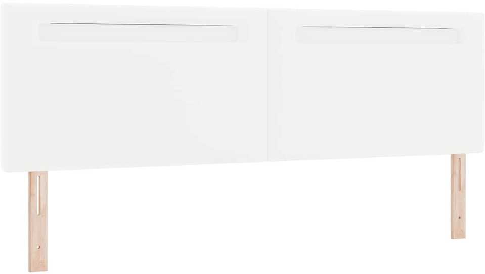 LED galvūgalis Balta 180 cm Dirbtinė oda
