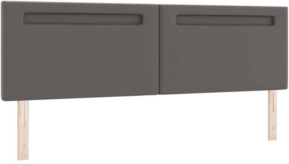 LED galvūgalis Pilka 180 cm Dirbtinė oda