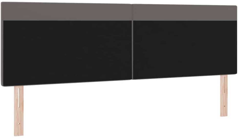 LED galvūgalis Pilka 180 cm Dirbtinė oda