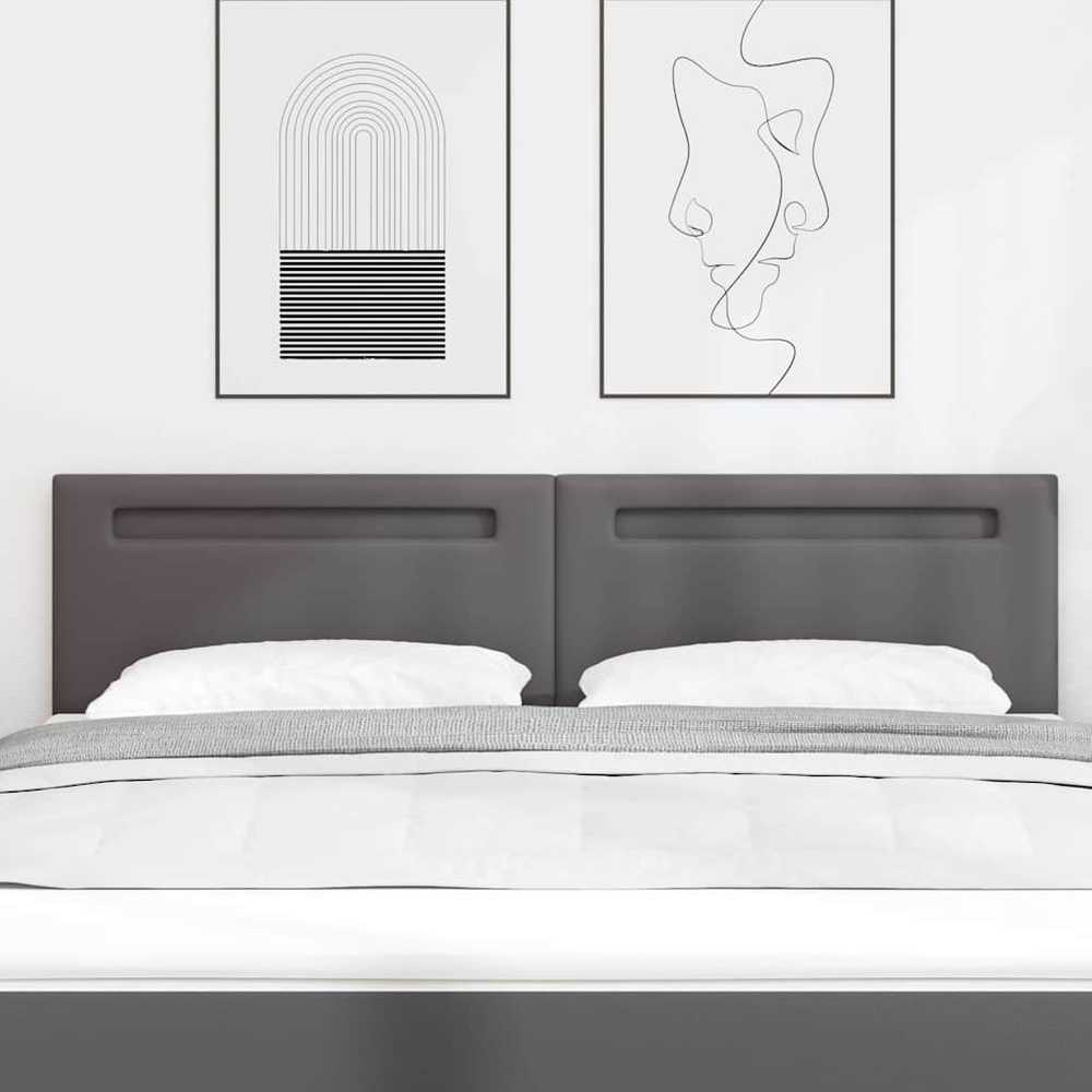 LED galvūgalis Pilka 180 cm Dirbtinė oda