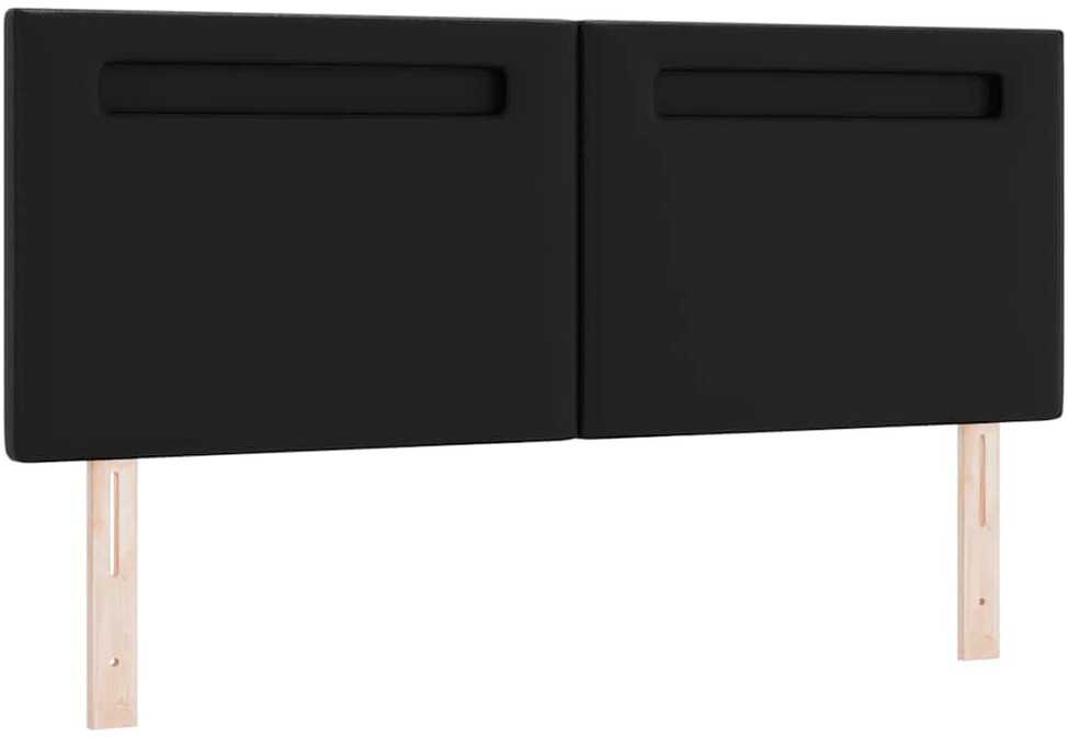 LED galvūgalis Juoda 160 cm Dirbtinė oda