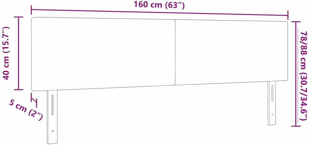 Galvūgalis Šviesiai pilka 160 cm Kordūrinis audinys