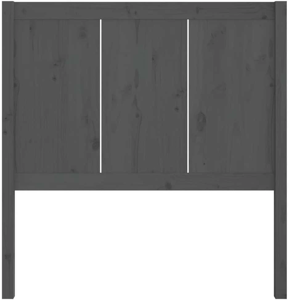 Lovos galvūgalis, pilkas, 80,5x4x100cm, pušies medienos masyvas
